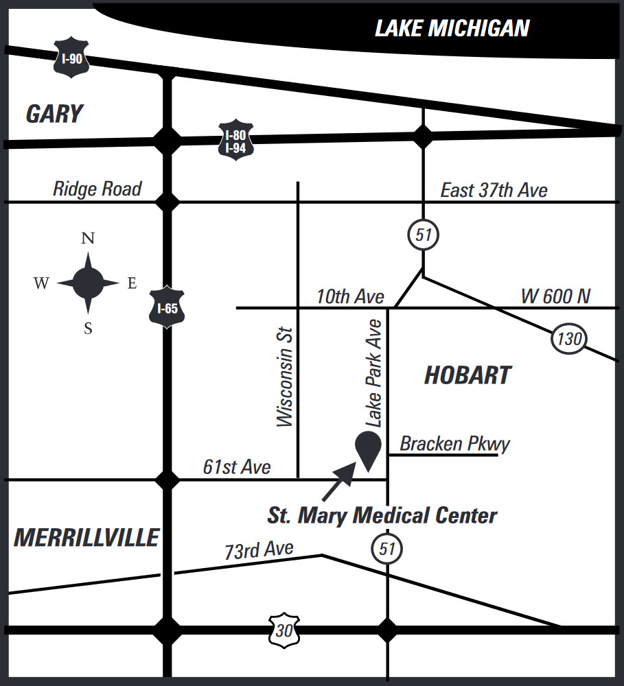 St. Mary Medical Center Map